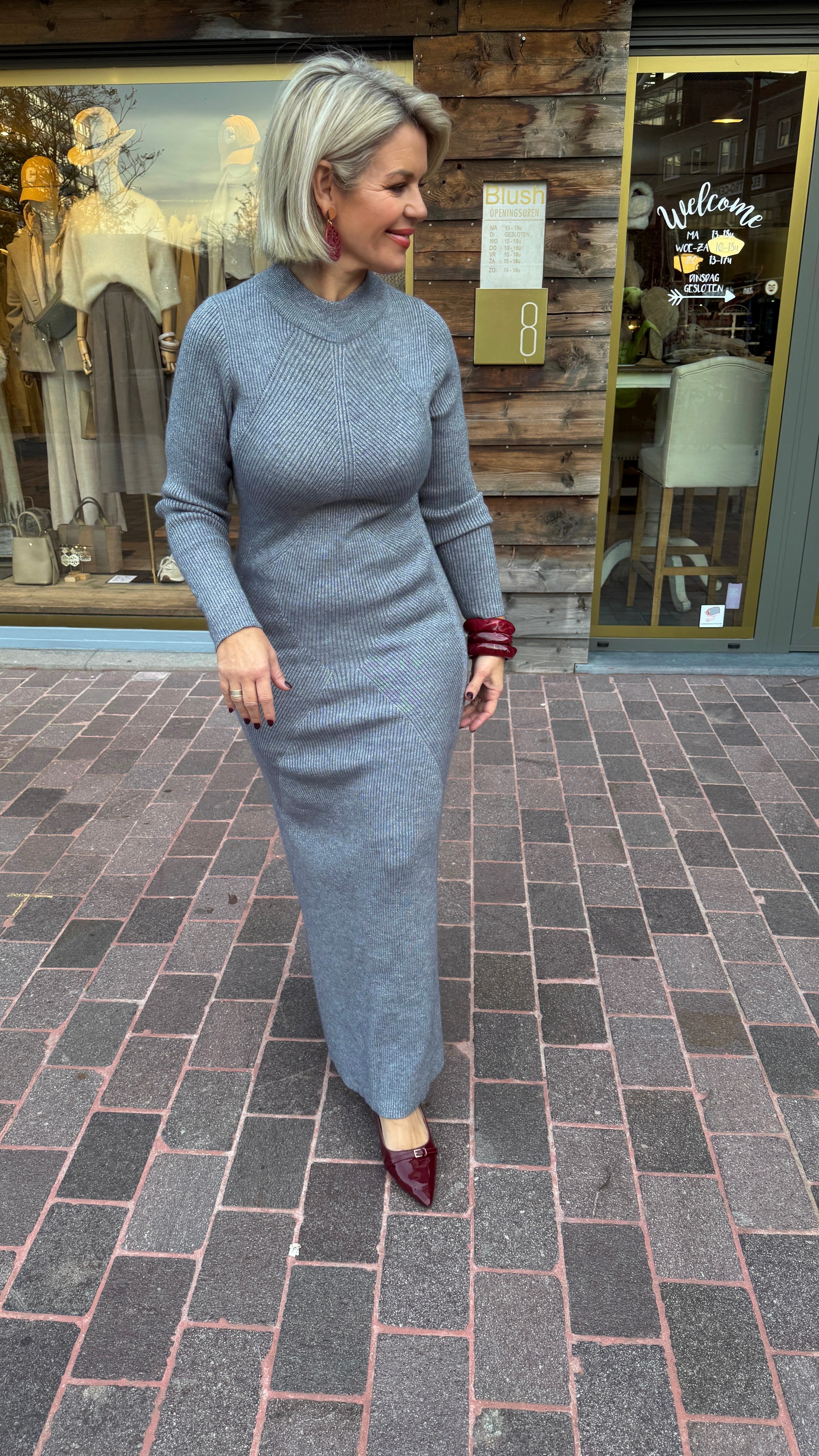 Knit dress/silver/ NEVER FULLY DRESSED