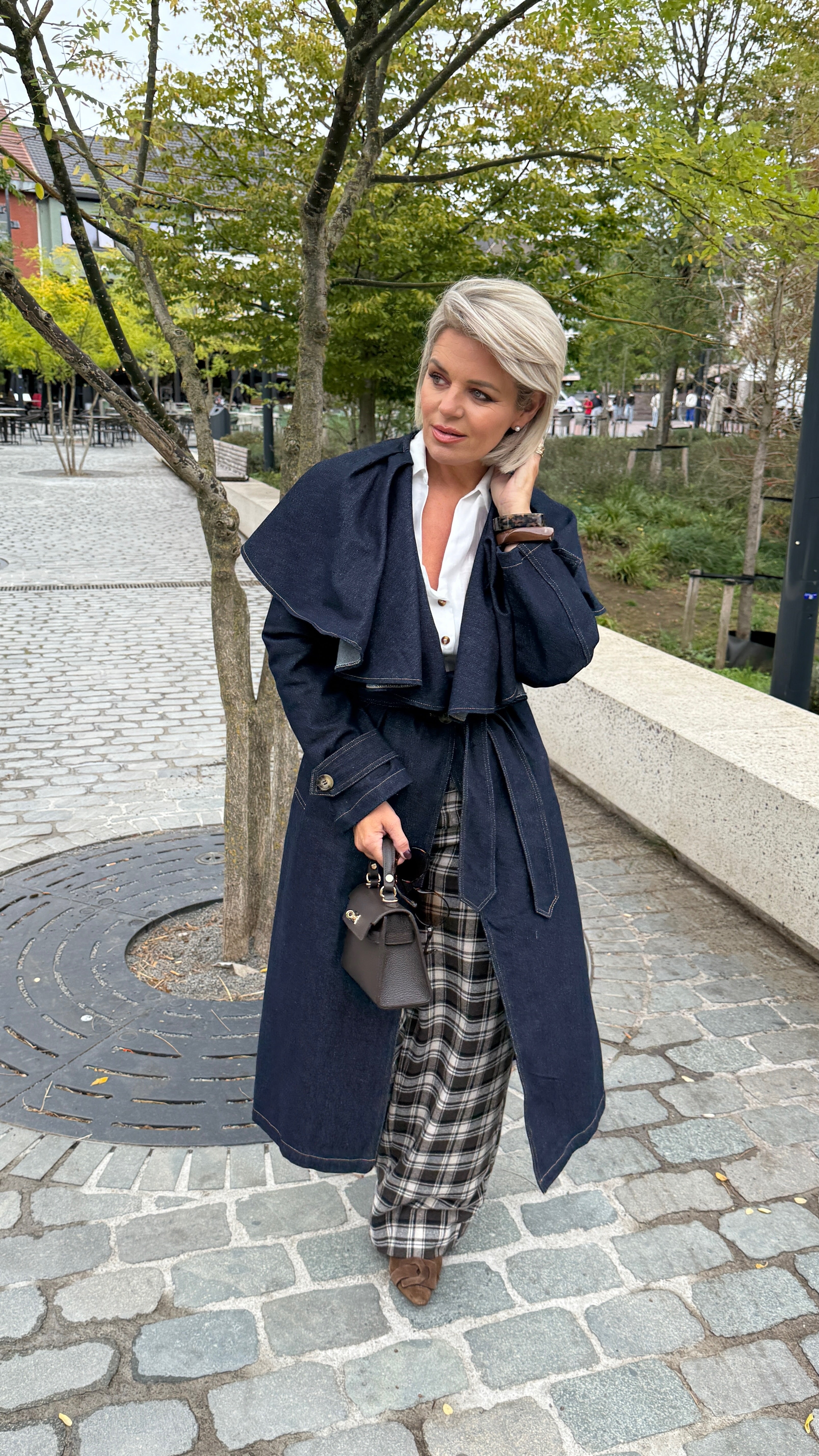 Trenchcoat jeans/ lang/ HARVEY
