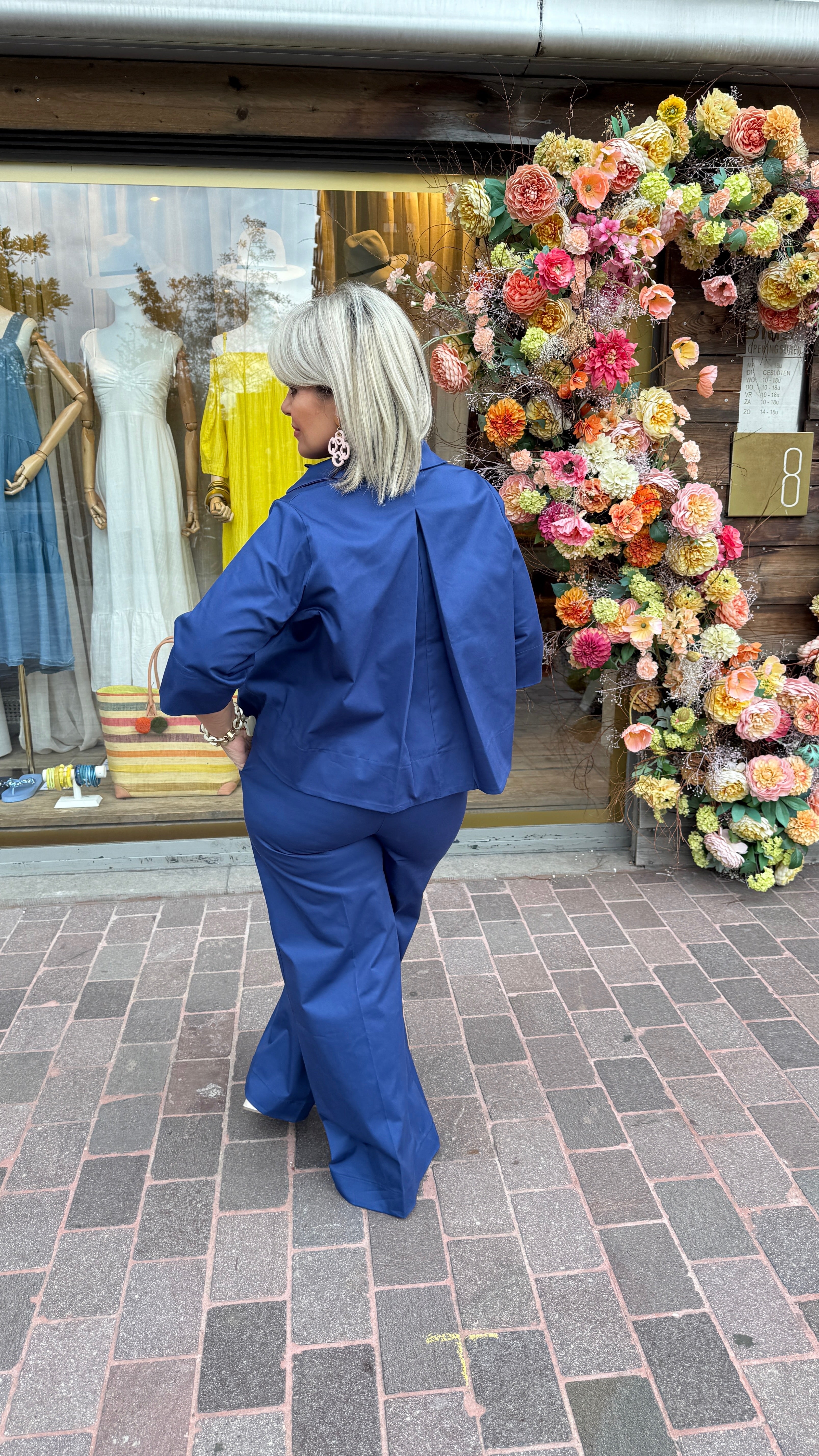 Blouse/blauw/LAO/BLACK ROSE