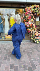 Blouse/blauw/LAO/BLACK ROSE