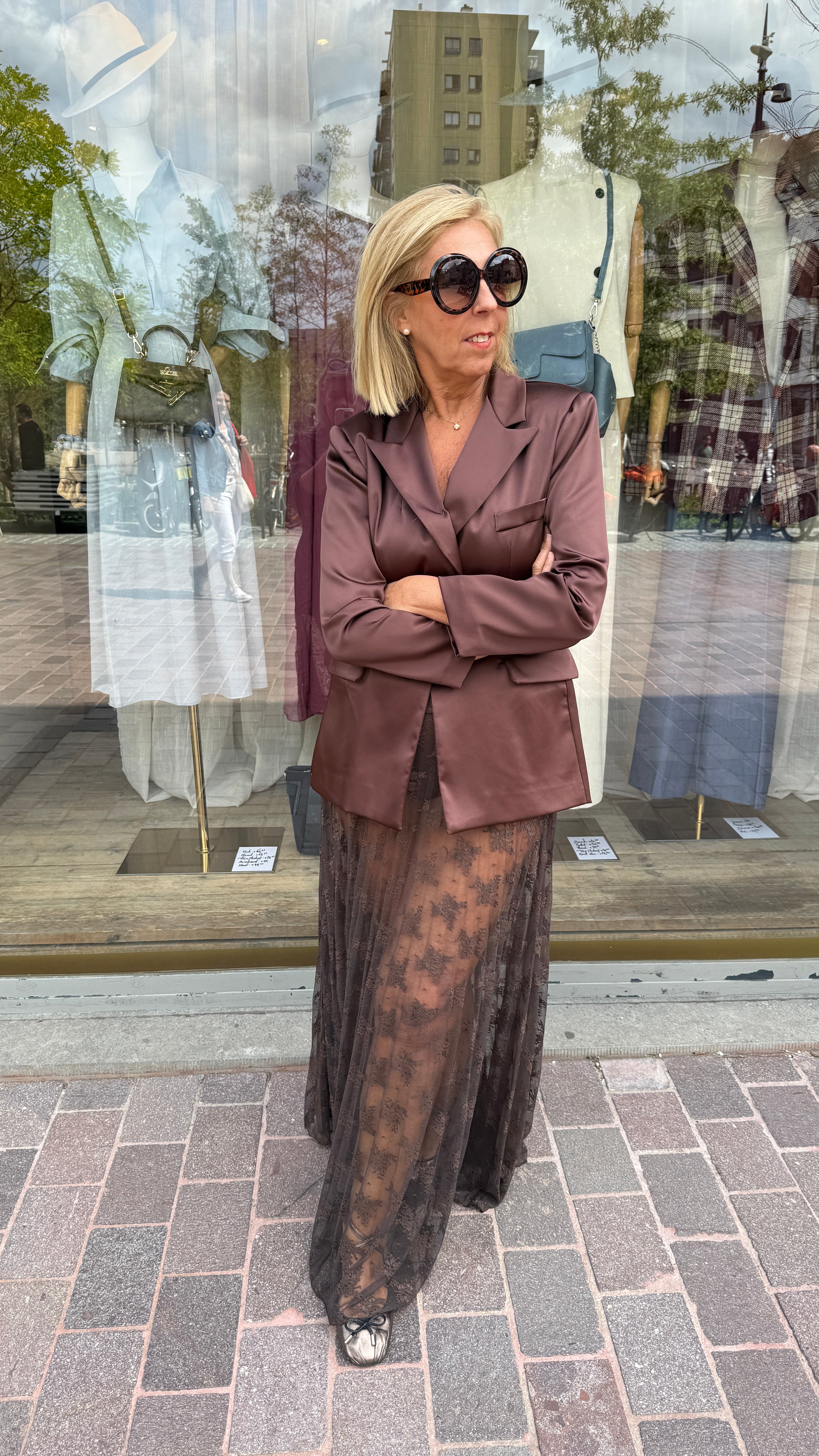 Satinlook blazer/ NANOU
