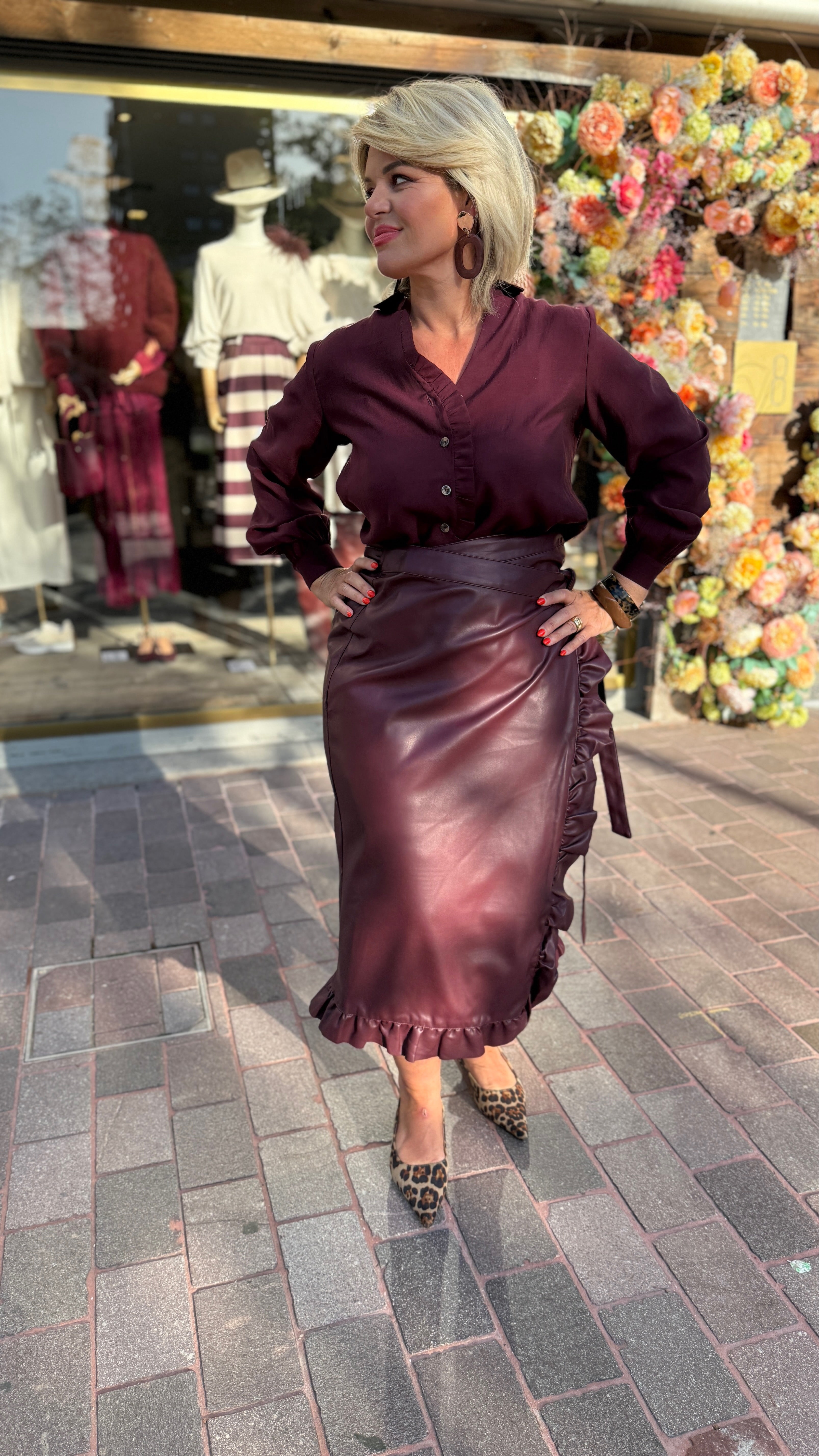 Vegan leather rok/ JASPRE/ NEVER FULLY DRESSED