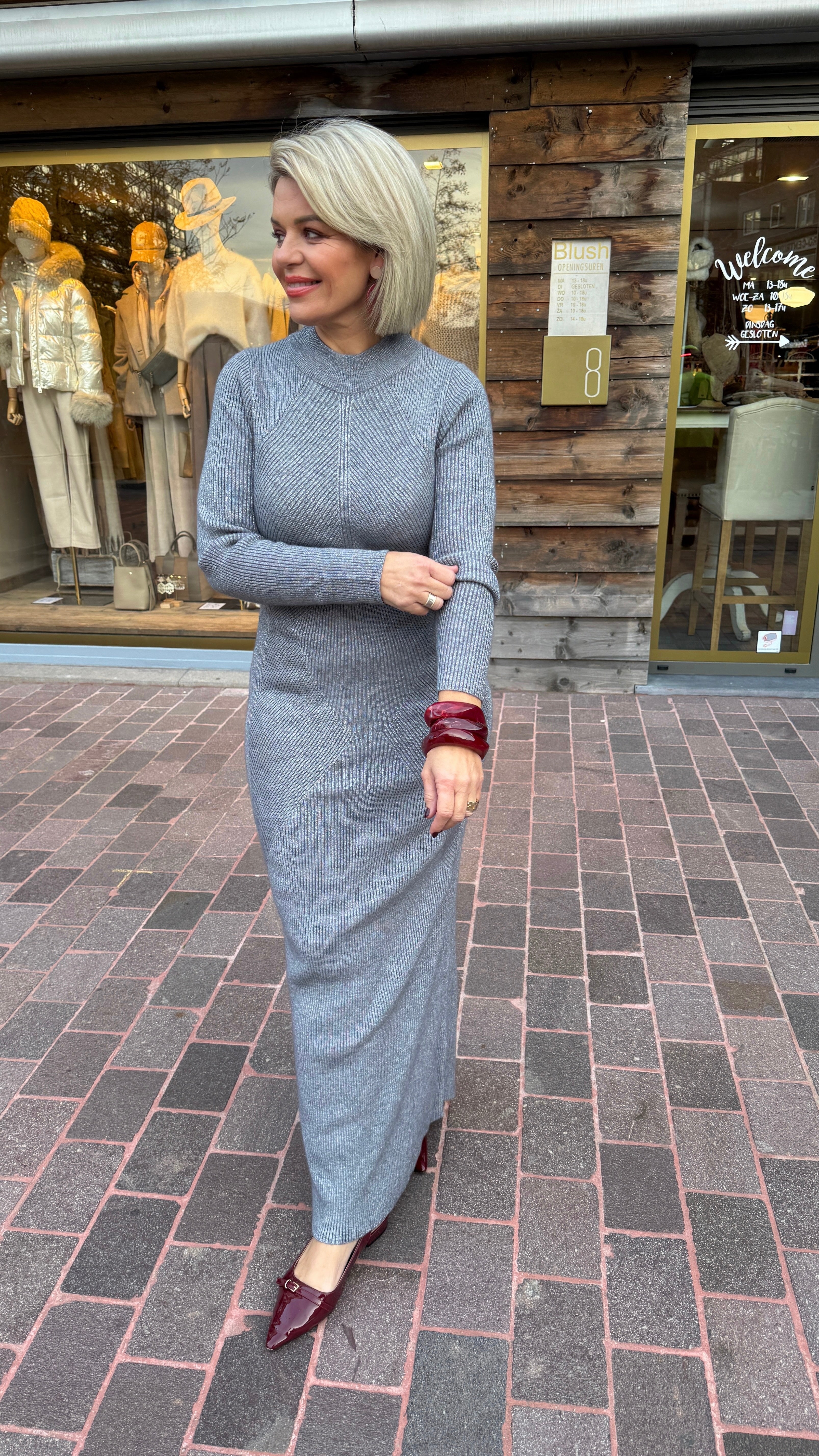 Knit dress/silver/ NEVER FULLY DRESSED