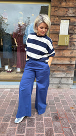 Afbeelding in Gallery-weergave laden, Sweater/ blauw/STRIPE
