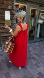 Afbeelding in Gallery-weergave laden, Linnen jurk/rood/JULIETTE
