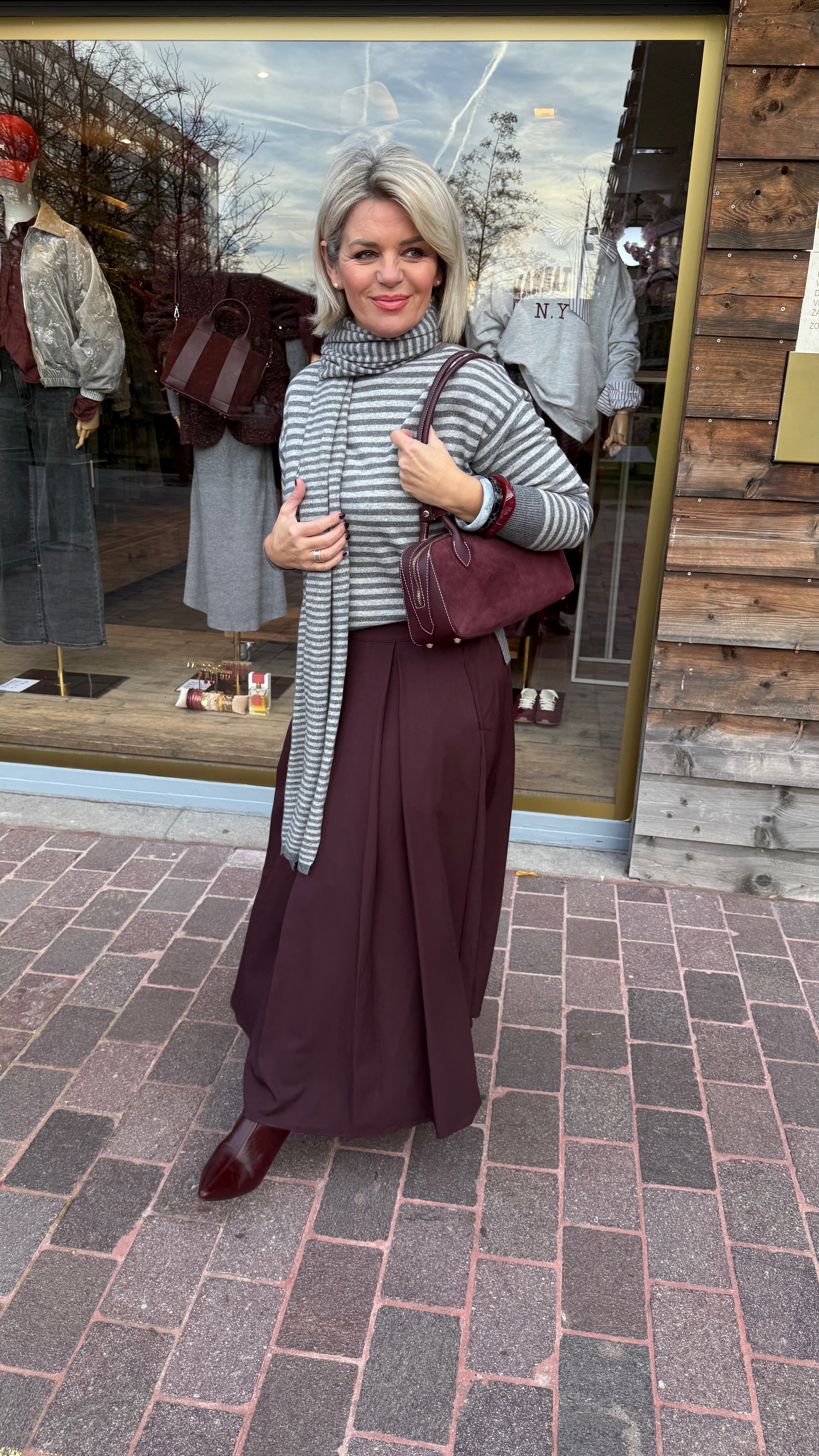 Trui streep/ MILLE/ grijs