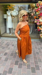 Strapless jurk/JULIETTE