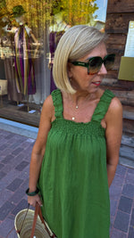 Afbeelding in Gallery-weergave laden, Linnen jurk/ groen/JULIETTE
