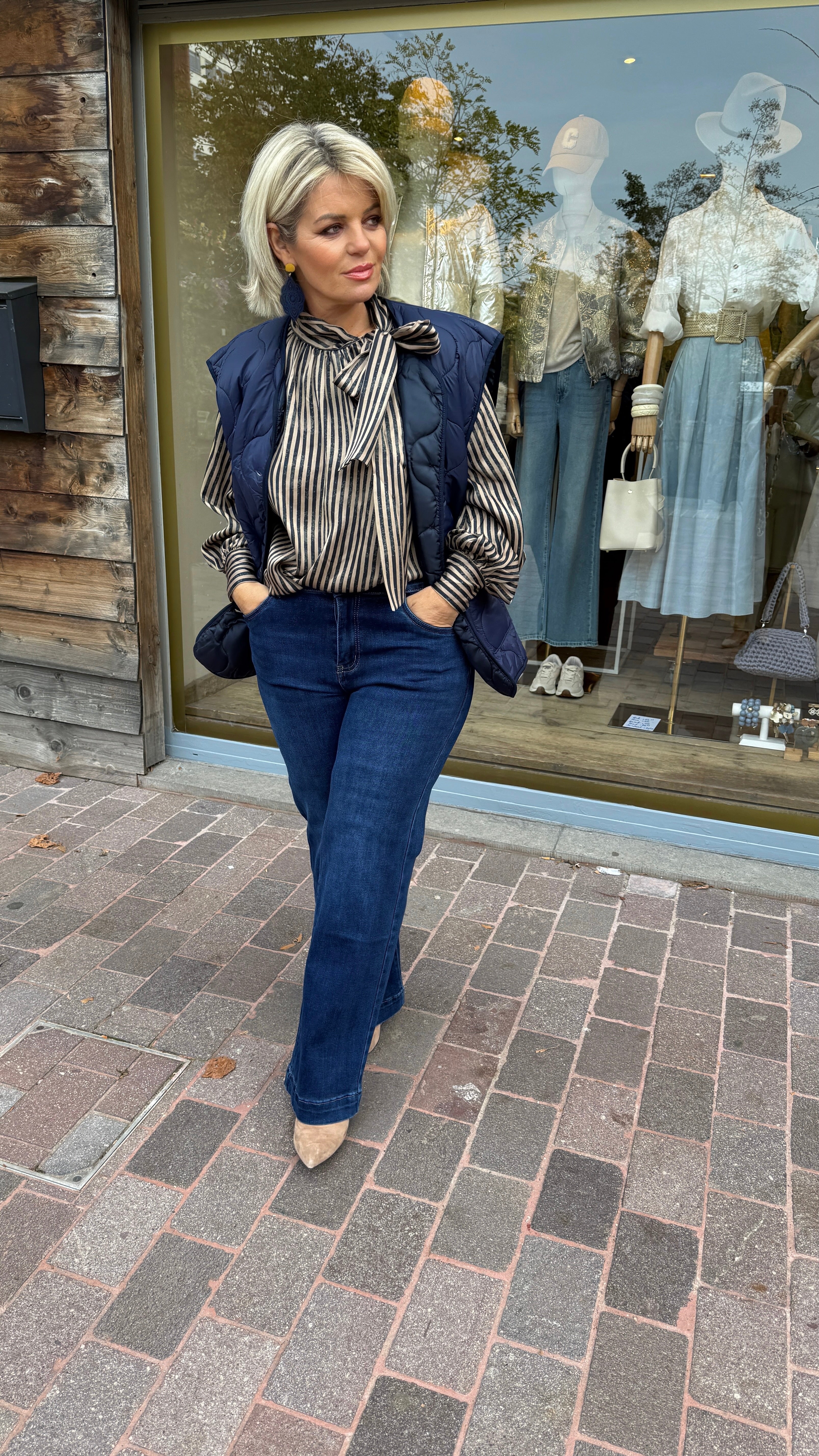 Bodywarmer/ blauw/ANNA