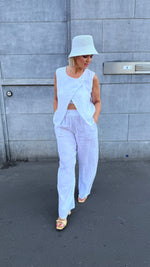 Afbeelding in Gallery-weergave laden, Linnen broek/wit/ FELIA
