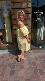 Afbeelding in Gallery-weergave laden, Jurk/ geel/ polkadot
