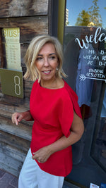 Afbeelding in Gallery-weergave laden, Top/ rood/ Nathalie
