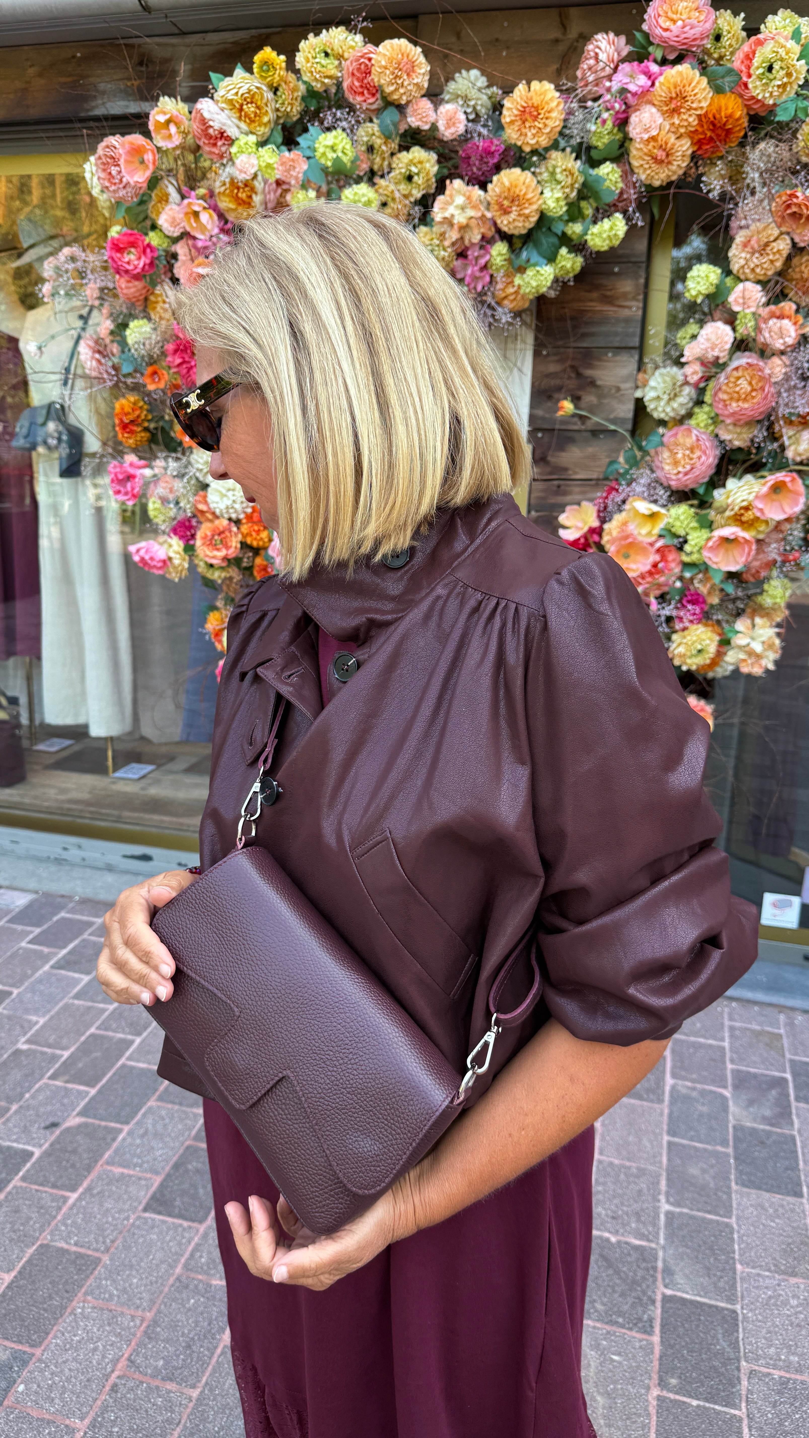 Lederlook vest/MURIËL