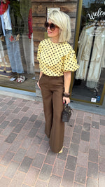 Afbeelding in Gallery-weergave laden, Blouse/ polkadot/geel
