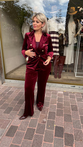 Velvet blazer/ bordeaux/MILA