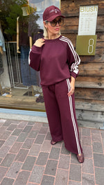 Afbeelding in Gallery-weergave laden, Jogging set/ 2 stuks/ bordeaux/ ANNIE
