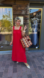 Afbeelding in Gallery-weergave laden, Linnen jurk/rood/JULIETTE
