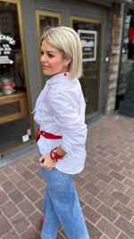 Afbeelding in Gallery-weergave laden, Hemd wit/ knoop/ MARIE

