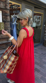 Afbeelding in Gallery-weergave laden, Linnen jurk/rood/JULIETTE
