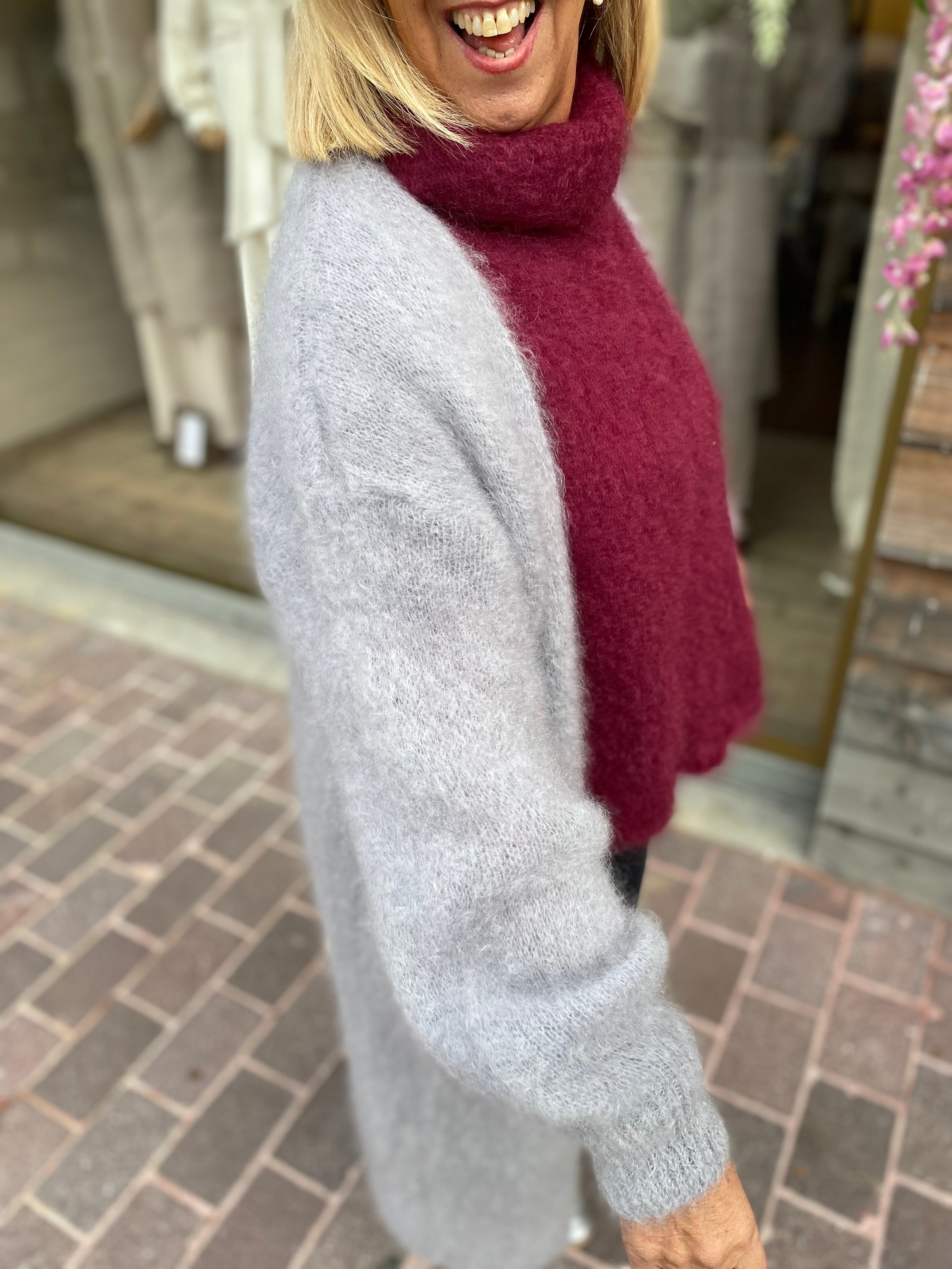 Lange mohair cardigan/DEMI