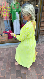 Afbeelding in Gallery-weergave laden, Maxidress/ fluogeel/ MAXIME
