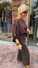 Afbeelding in Gallery-weergave laden, Jeans/ bruin/ JUSTINE
