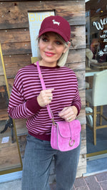 Afbeelding in Gallery-weergave laden, Trui/ roze- bordeaux /MILLE
