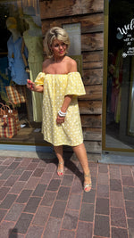 Afbeelding in Gallery-weergave laden, Jurk/ geel/ polkadot
