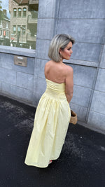Afbeelding in Gallery-weergave laden, Strapless jurk/ geel/ NOOR
