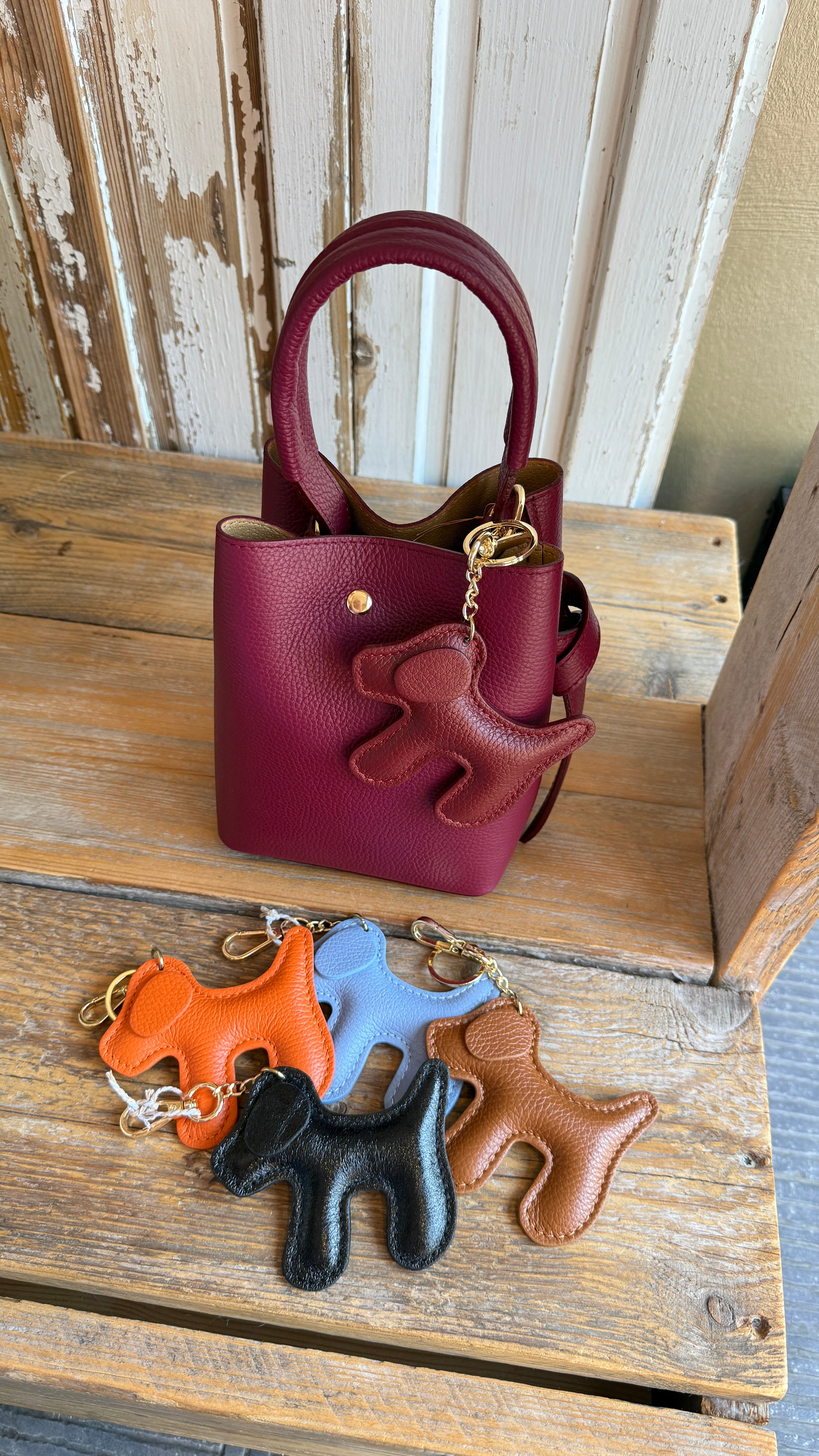 Bag charm/ leder/ GASTON