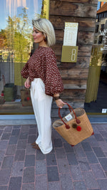 Afbeelding in Gallery-weergave laden, Blouse polkadot/ cognac/ LINA
