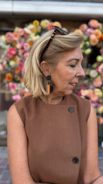 Afbeelding in Gallery-weergave laden, Gilet/camel/ NOOR

