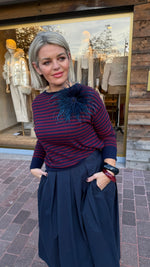 Afbeelding in Gallery-weergave laden, Trui/ bordeaux-blauw/MILLE
