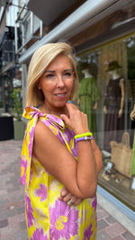 Afbeelding in Gallery-weergave laden, Satinlook jurk/ asymmetrisch/JULIENNE
