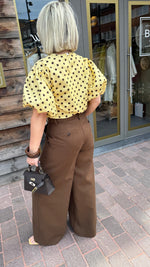 Afbeelding in Gallery-weergave laden, Blouse/ polkadot/geel
