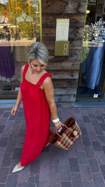 Afbeelding in Gallery-weergave laden, Linnen jurk/rood/JULIETTE
