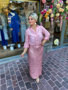 Pink sequin DORRIS ROK/ Never Fully Dressed.