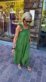 Afbeelding in Gallery-weergave laden, Linnen jurk/ groen/JULIETTE
