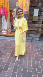 Afbeelding in Gallery-weergave laden, Satinlook jurk/ geel/ NORA
