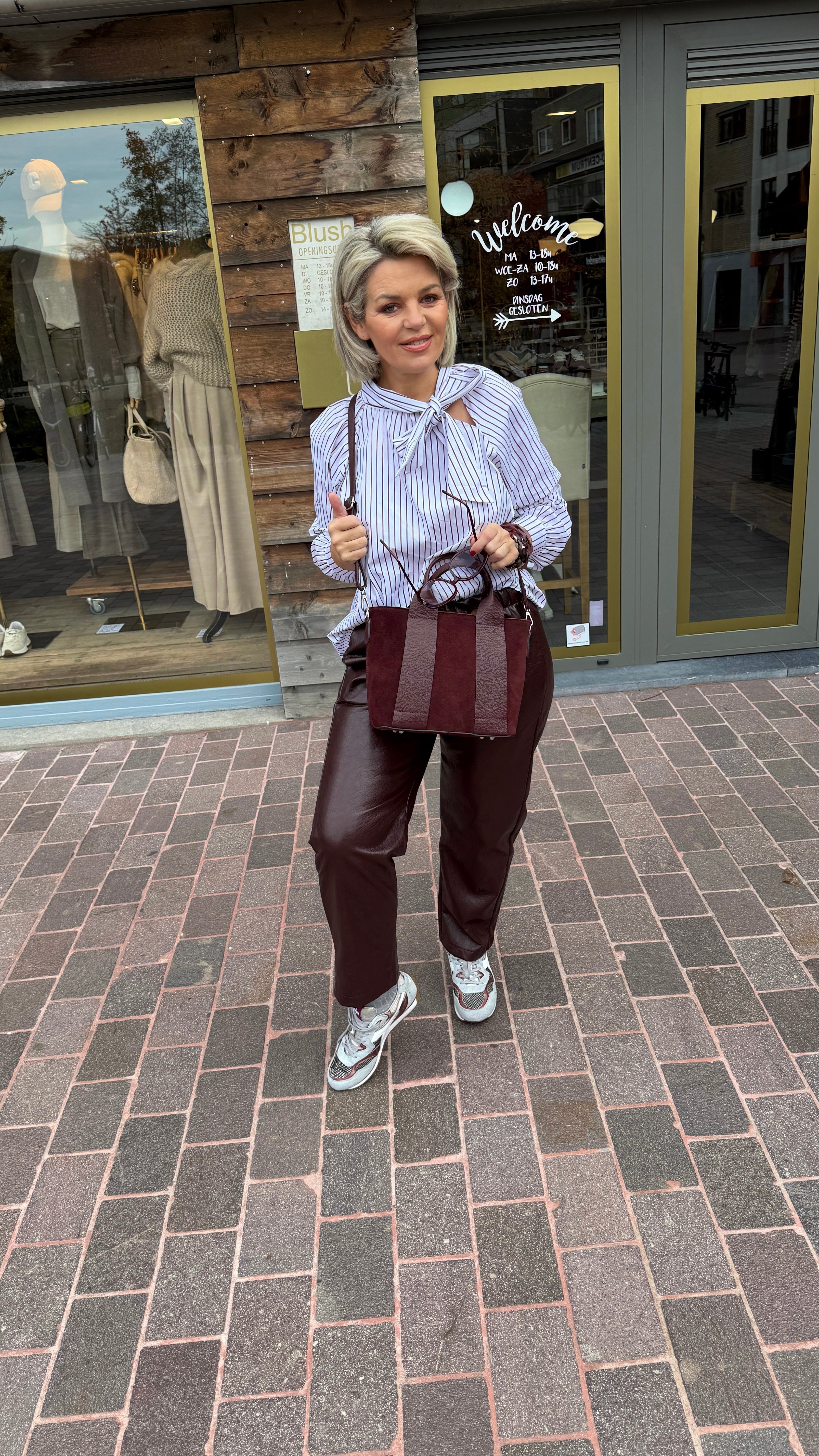 Broek/burgundy/ BLACK ROSE