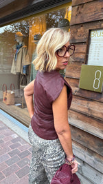 Afbeelding in Gallery-weergave laden, Lederlook top/ ALINE
