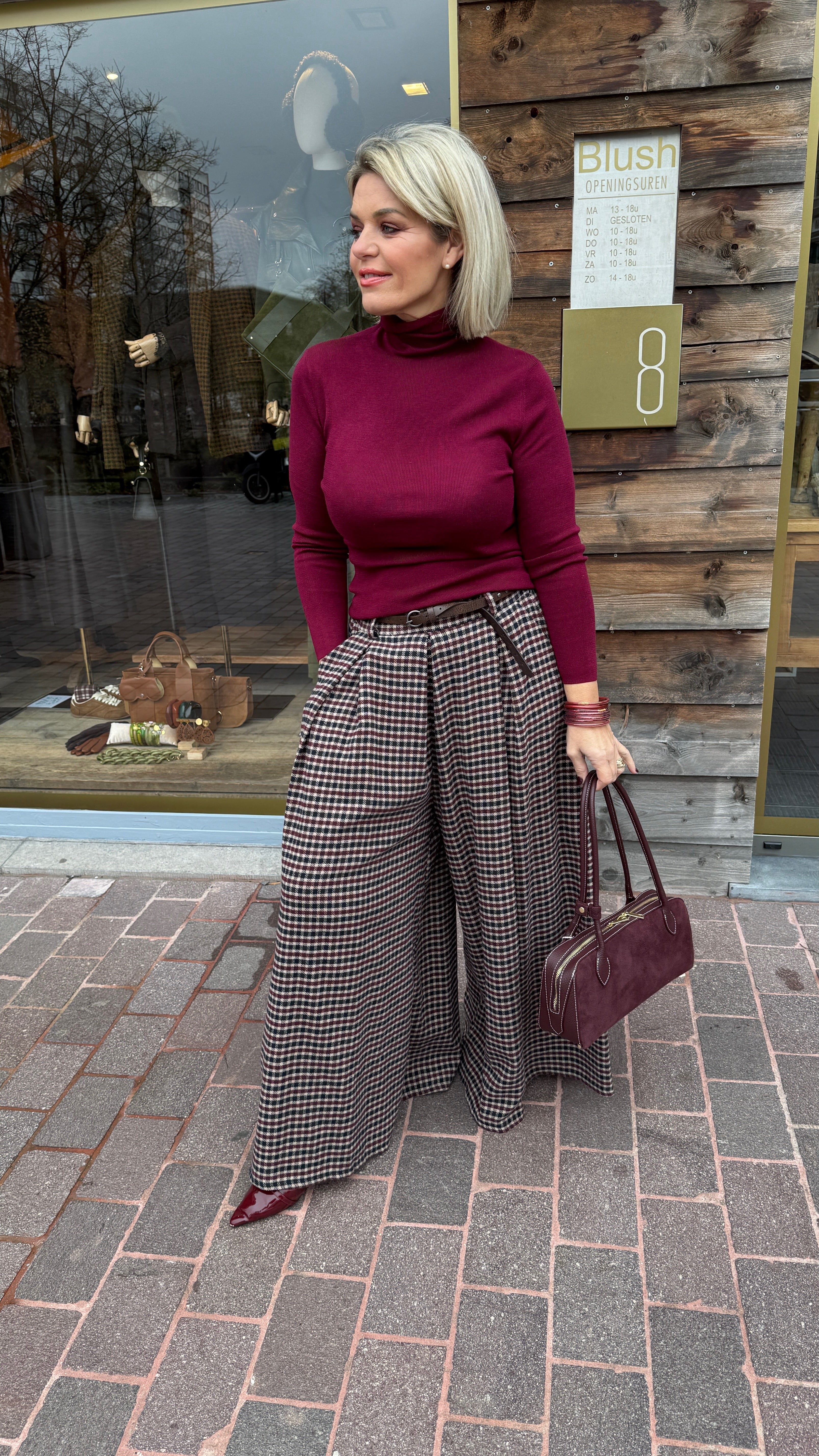 Ruiten broek/ MANON/ bordeaux