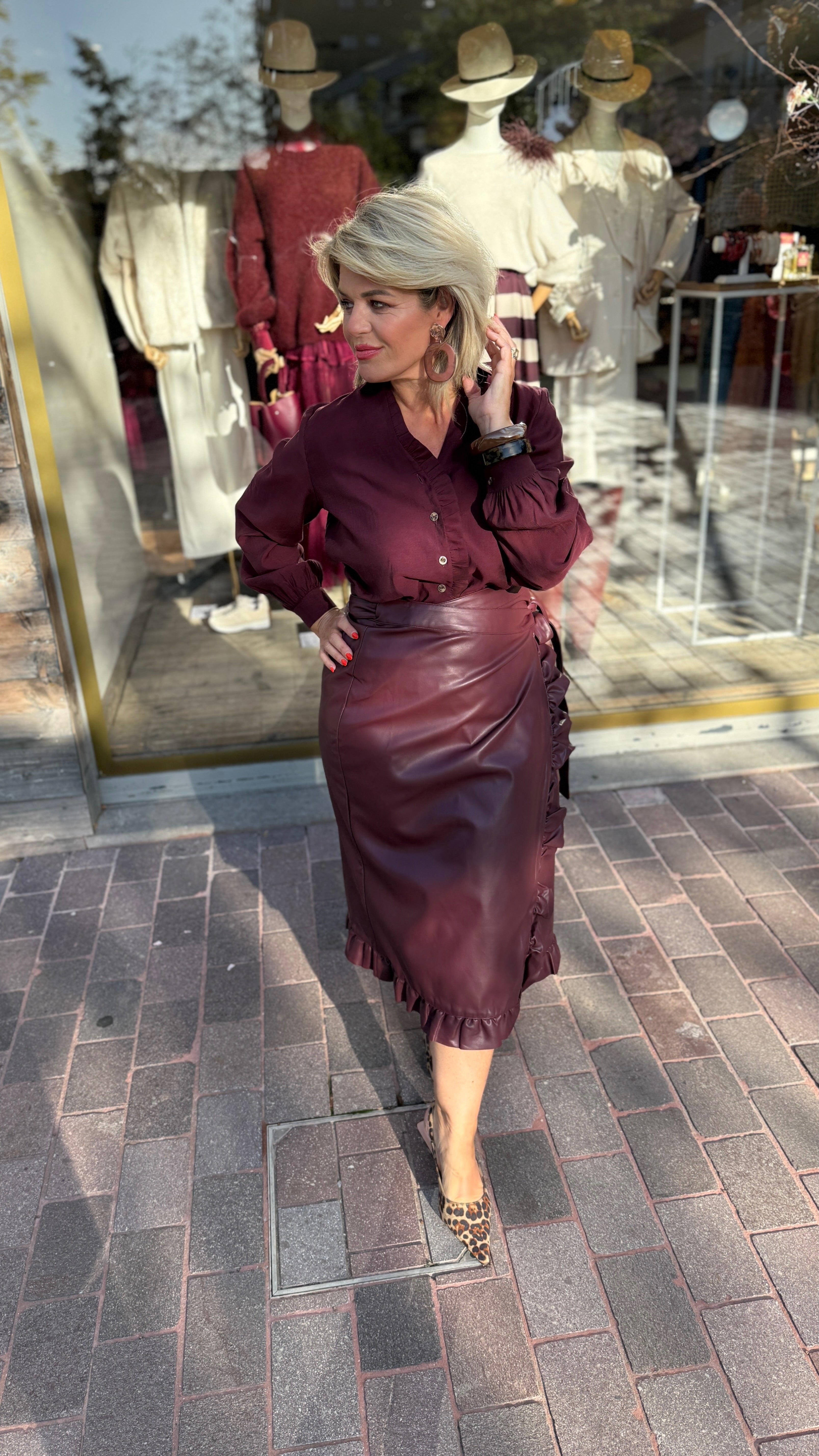 Vegan leather rok/ JASPRE/ NEVER FULLY DRESSED