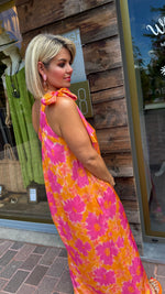 Afbeelding in Gallery-weergave laden, Satinlook jurk/ asymmetrisch/ JULIENNE
