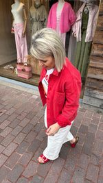 Afbeelding in Gallery-weergave laden, Jeanshemd/ rood/ FÉLINE
