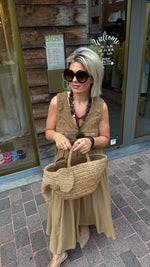 Afbeelding in Gallery-weergave laden, Jurk/camel/Crochet/LILY
