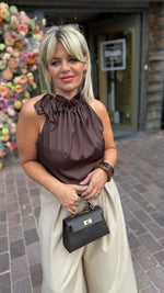 Afbeelding in Gallery-weergave laden, Top/ chocolade bruin/LAURI
