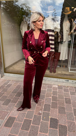 Afbeelding in Gallery-weergave laden, Velvet blazer/ bordeaux/MILA
