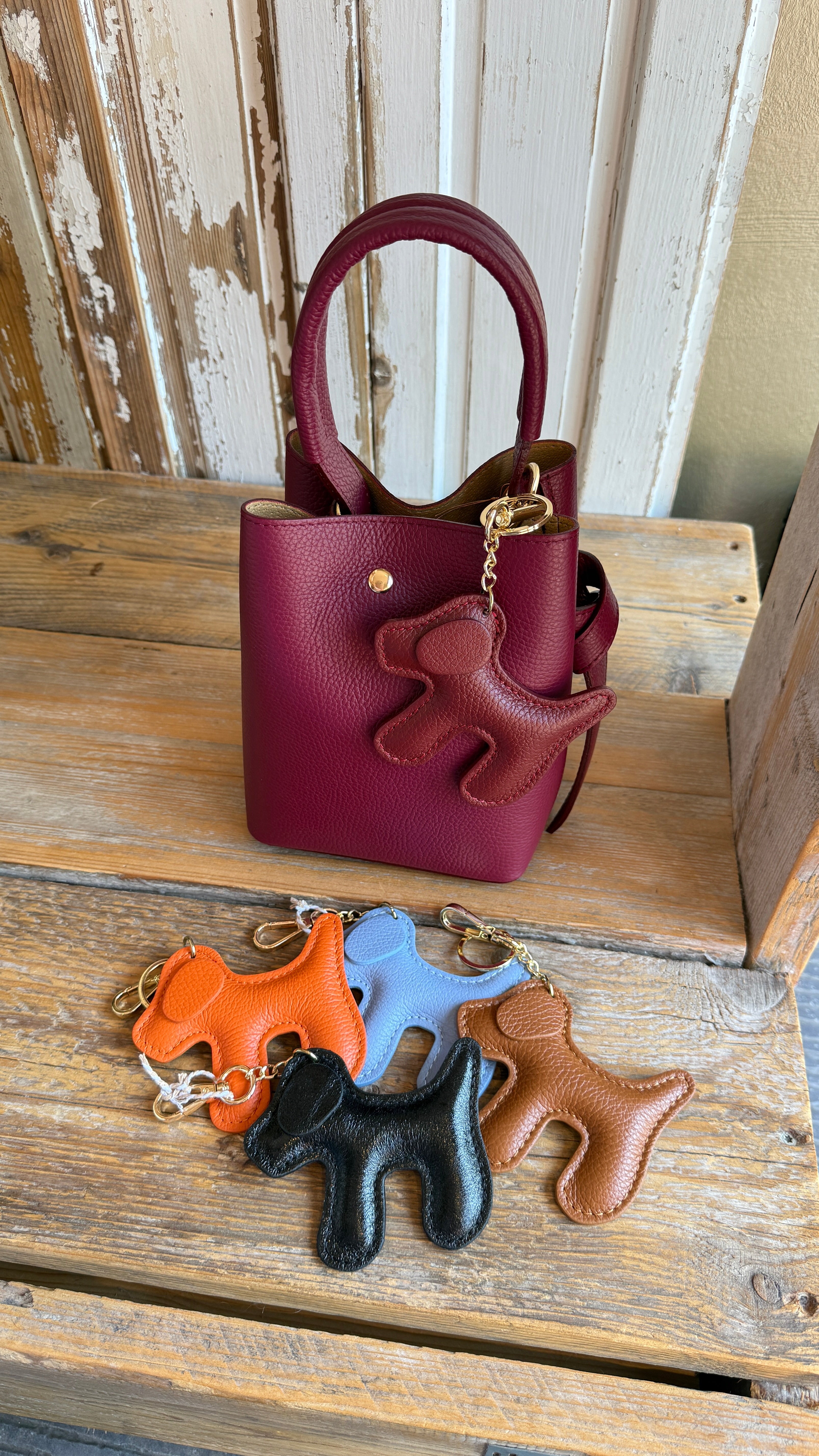 Bag charm/ leder/ GASTON