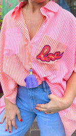 Afbeelding in Gallery-weergave laden, Gestreept hemd/ love
